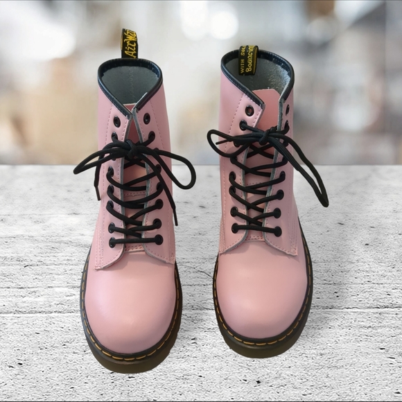Dr  Martens pink combat boots size 9 - Picture 3 of 15